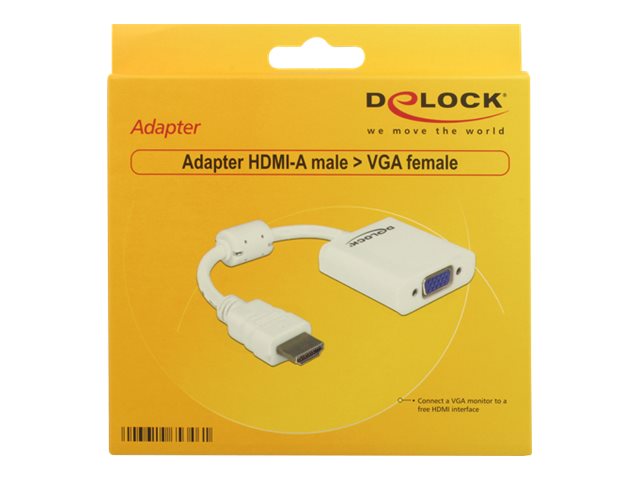 DELOCK Adapterkabel HDMI-A St > VGA Buchse Vorderansicht