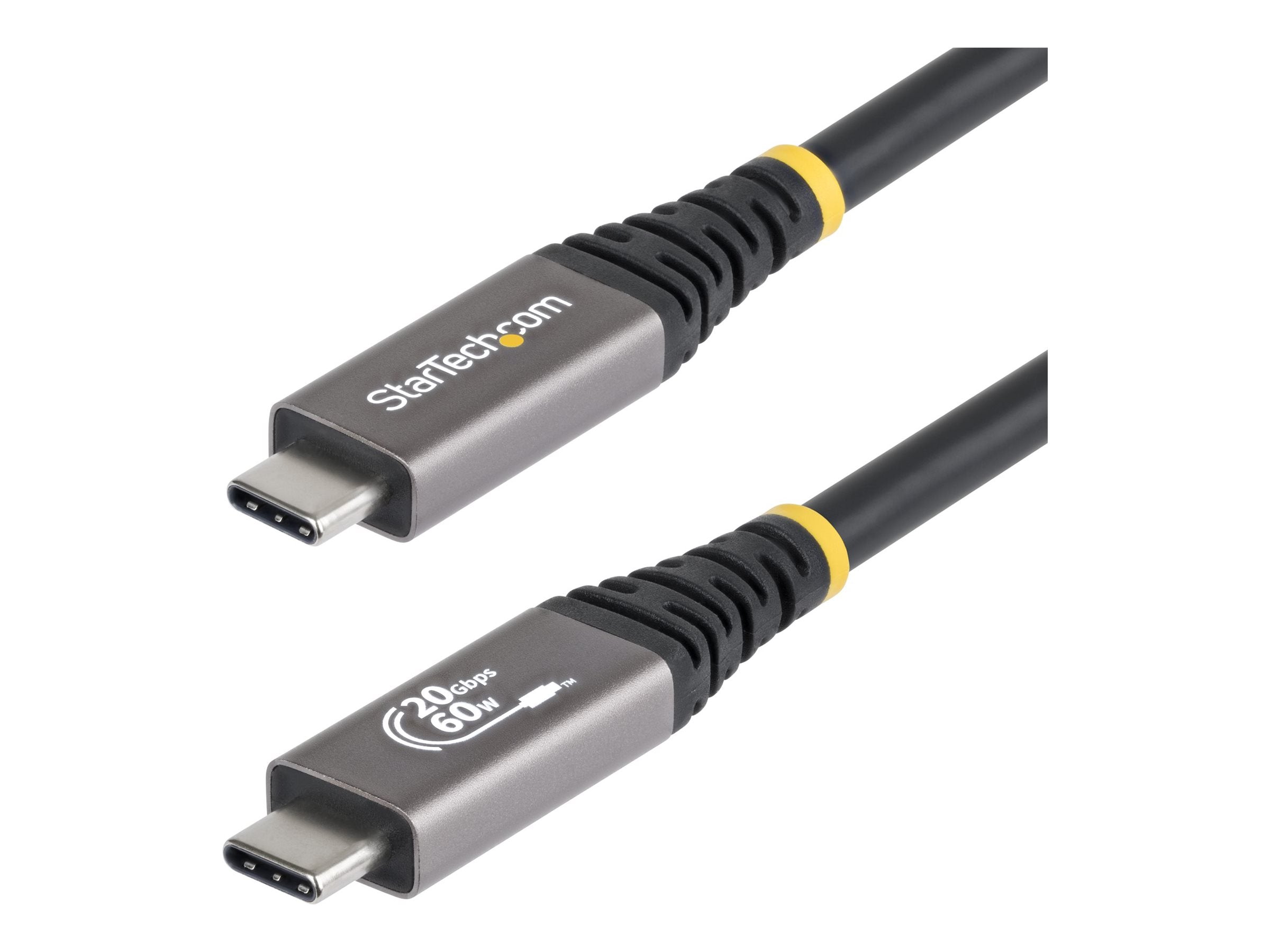 STARTECH.COM 3m USB4 Kabel 20Gbps USB-IF-zertifiziertes USB-C Kabel 60W 4K 120Hz DP2.1monitorkabel TPE-Mantel Schwarz