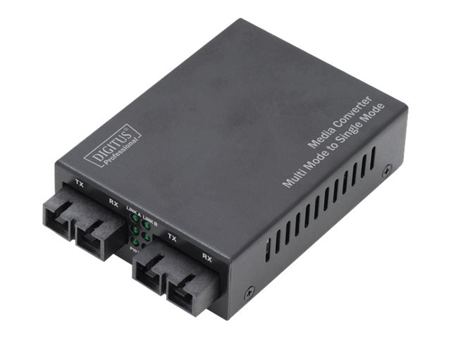 DIGITUS Fast Ethernet Multimode auf Singlemode Medien Konverter SC auf SC Wellenlänge 1310nm - Vorderansicht