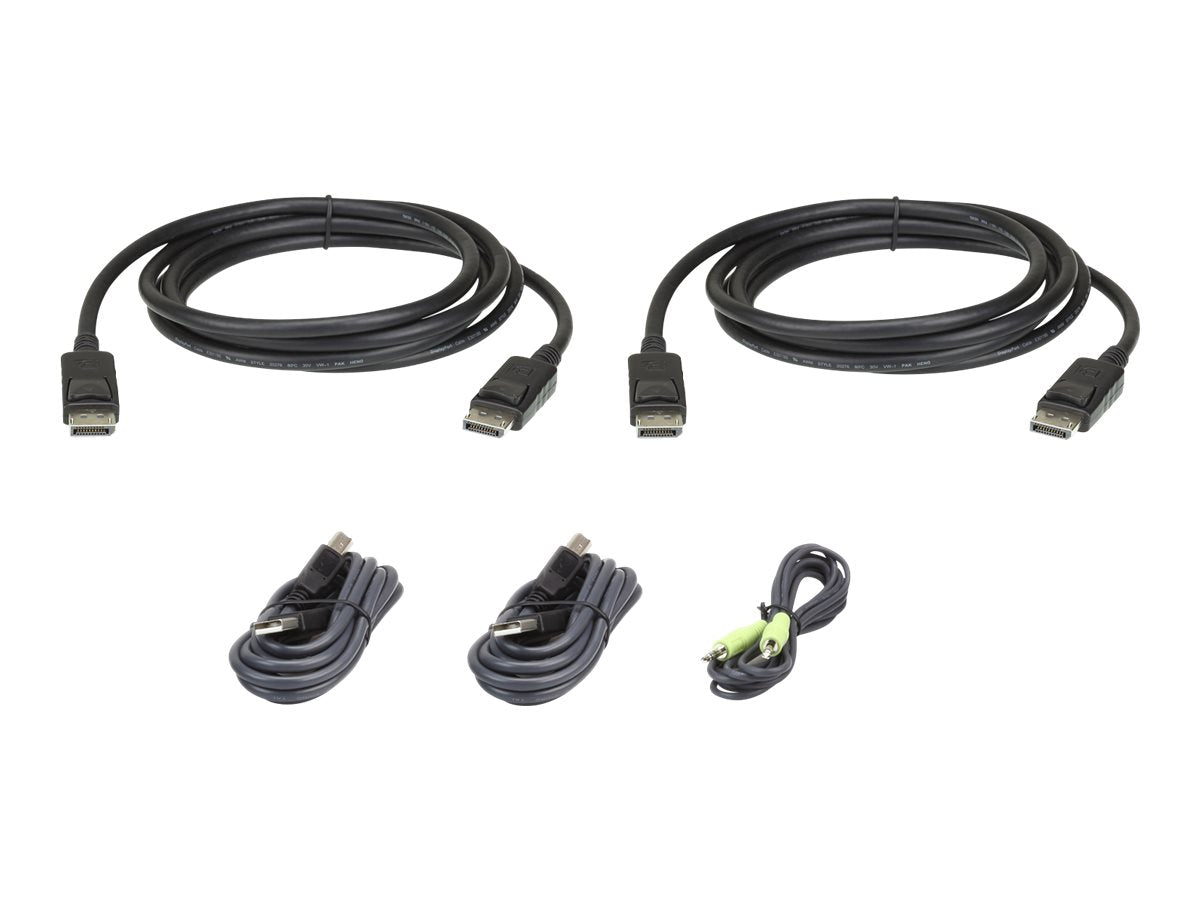 ATEN 2L-7D02UDPX5 DisplayPort Dual Display Secure KVM Kabel Set - Vorderansicht