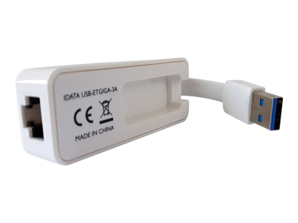 TECHLY USB3.0 RJ45 Adapter Weiss Anschlussansicht