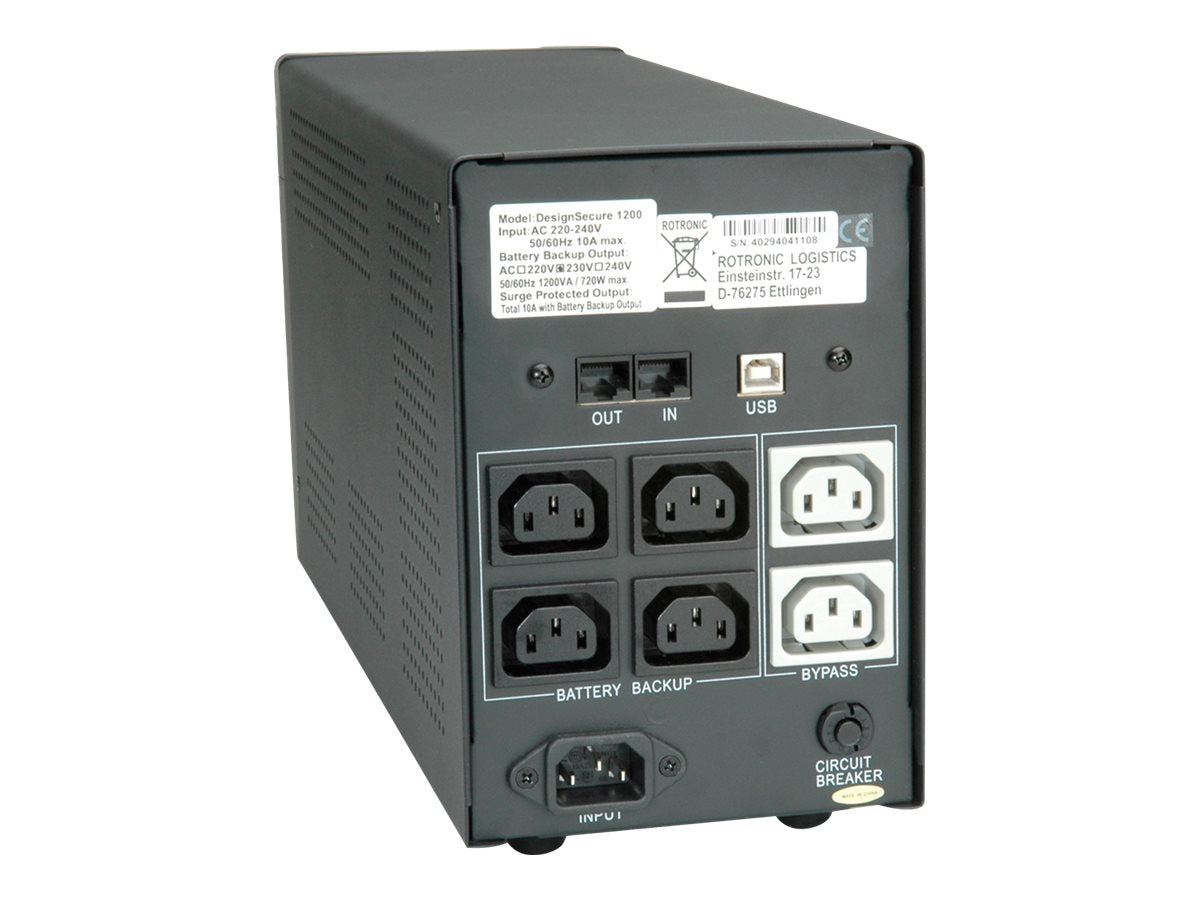 ROLINE DesignSecure 1200 - Line Interaktive USV Vorderansicht
