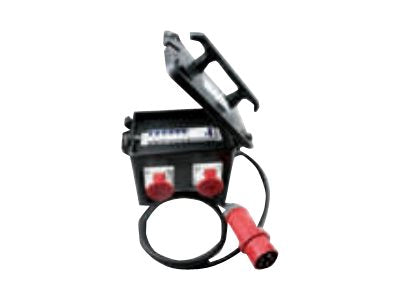 BACHMANN Vollgummiverteiler 32A 3Ph 1x16A5p400V 1x32A5p400V - Vorderansicht