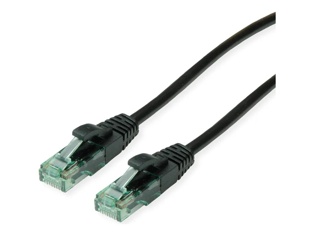 ROLINE RM Patchkabel Kat.6A UTP schwarz 7m - Vorderansicht