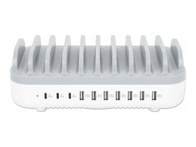 MANHATTAN 10-Port USB-Ladestation 120W Anschlussansicht