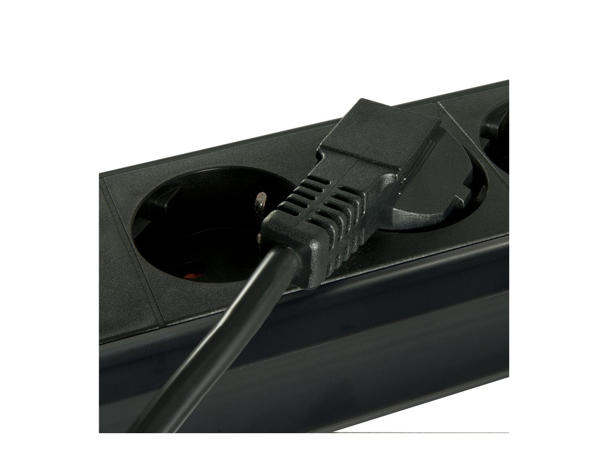 LINDY 2m abgewinkeltes IEC Netzkabel Schuko an C13 - Verpackung