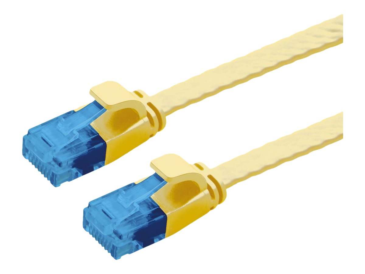 VALUE Patchkabel Kat.6A Class EA UTP extra-flach gelb 1,5m Vorderansicht