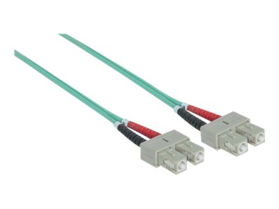 INTELLINET LWL Kabel SC/SC OM3 1m aqua Anschluss