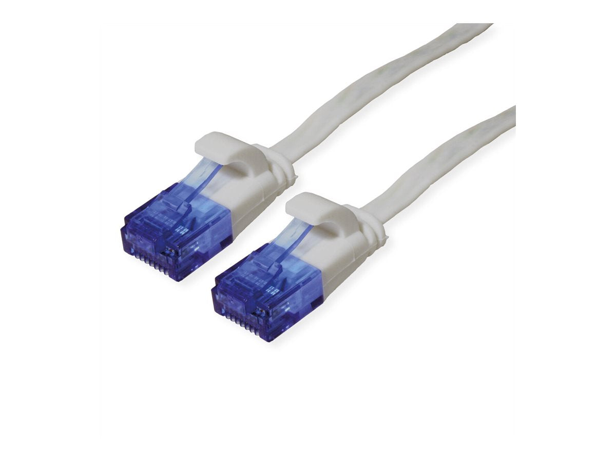 VALUE Patchkabel Kat.6A Class EA UTP extra-flach grau 0,5m Vorderansicht