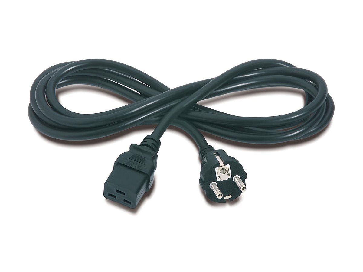 APC Power cable IEC 60320 C19 to power CEE 7/7m AC 230V 2,5m Black - Vorderansicht