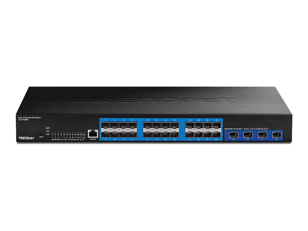 TRENDNET TL2-F70284 28-Port SFP Switch Vorderansicht