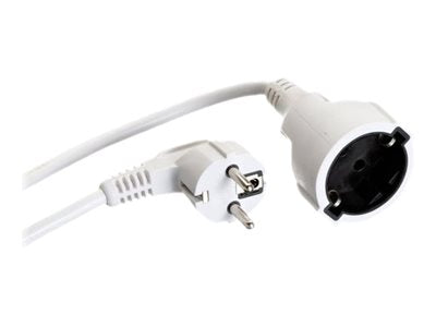 VALUE Schutzkontakt-Verlängerungskabel 230VAC weiss 5m - Vorderansicht