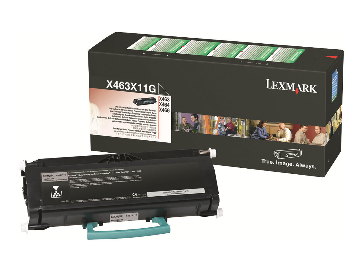 LEXMARK X463, X464, X466 Toner schwarz hohe Kapazität Vorderansicht