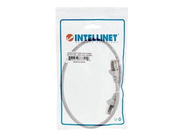 INTELLINET Netzwerkkabel Cat6 S/FTP CU LS0H 0,5m Vorderansicht