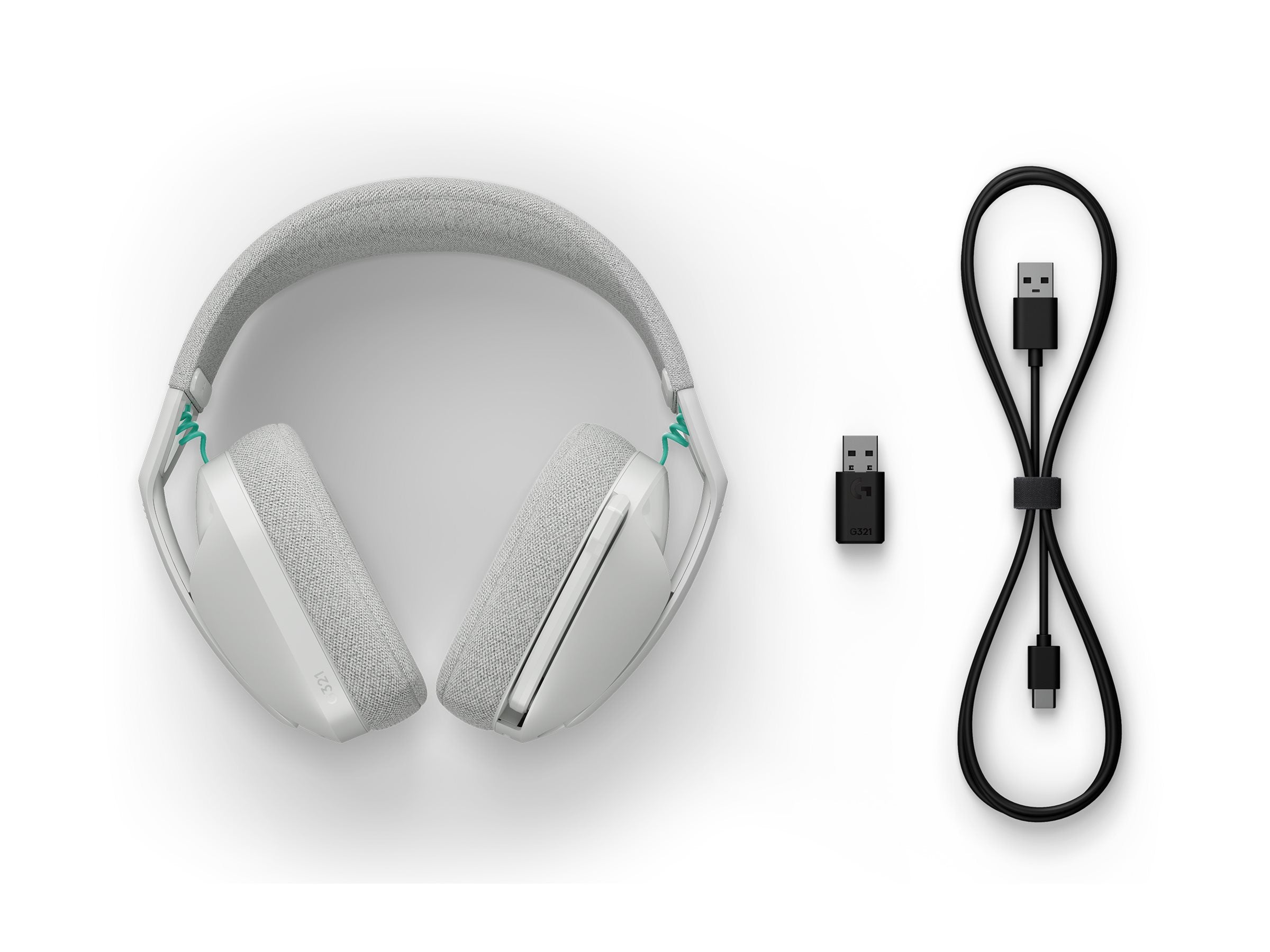 LOGITECH G321 Wired Gaming Headset White - Vorderansicht
