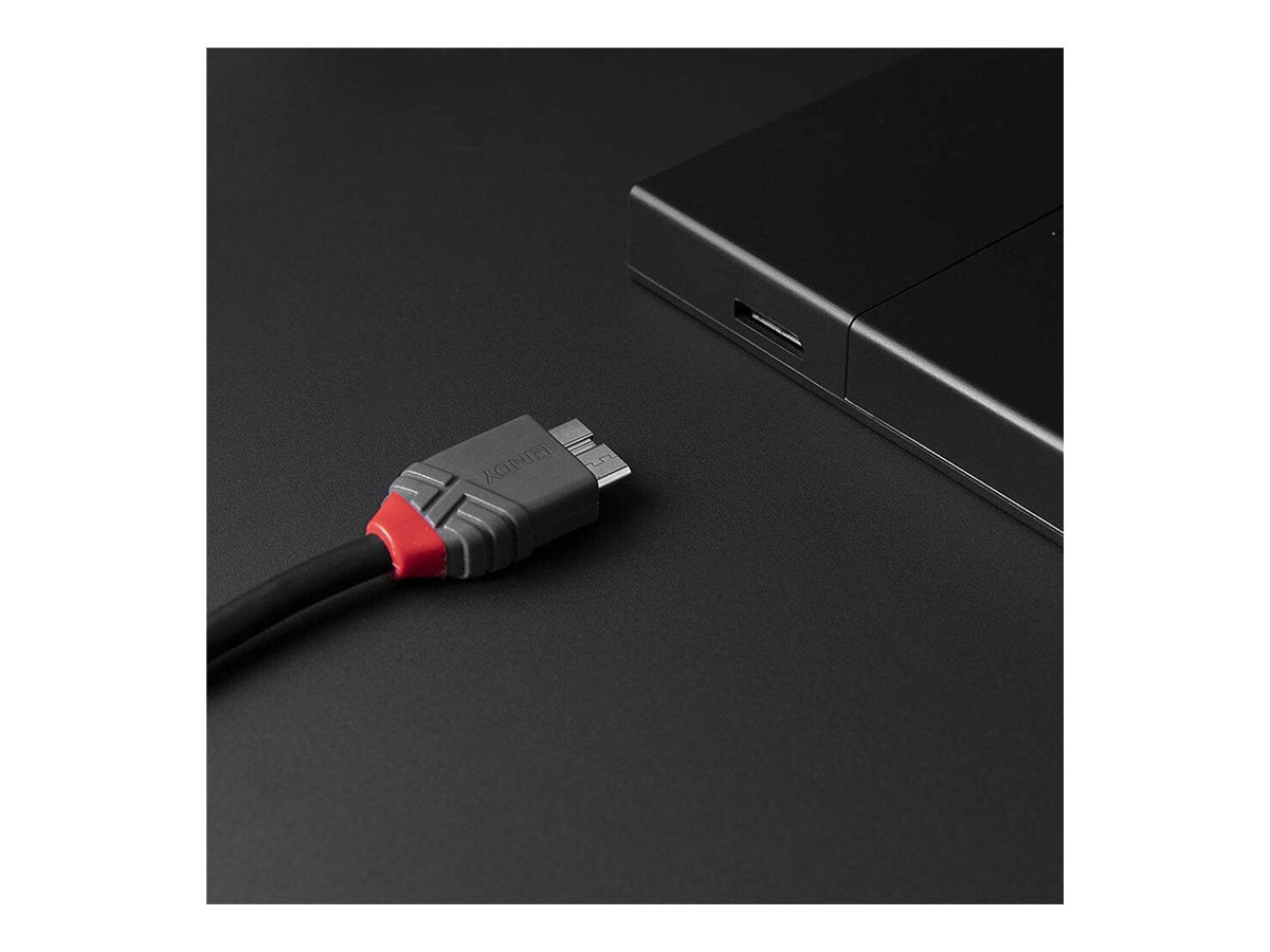LINDY 3m USB 3.2 Typ C an Micro-B Kabel Vorderansicht