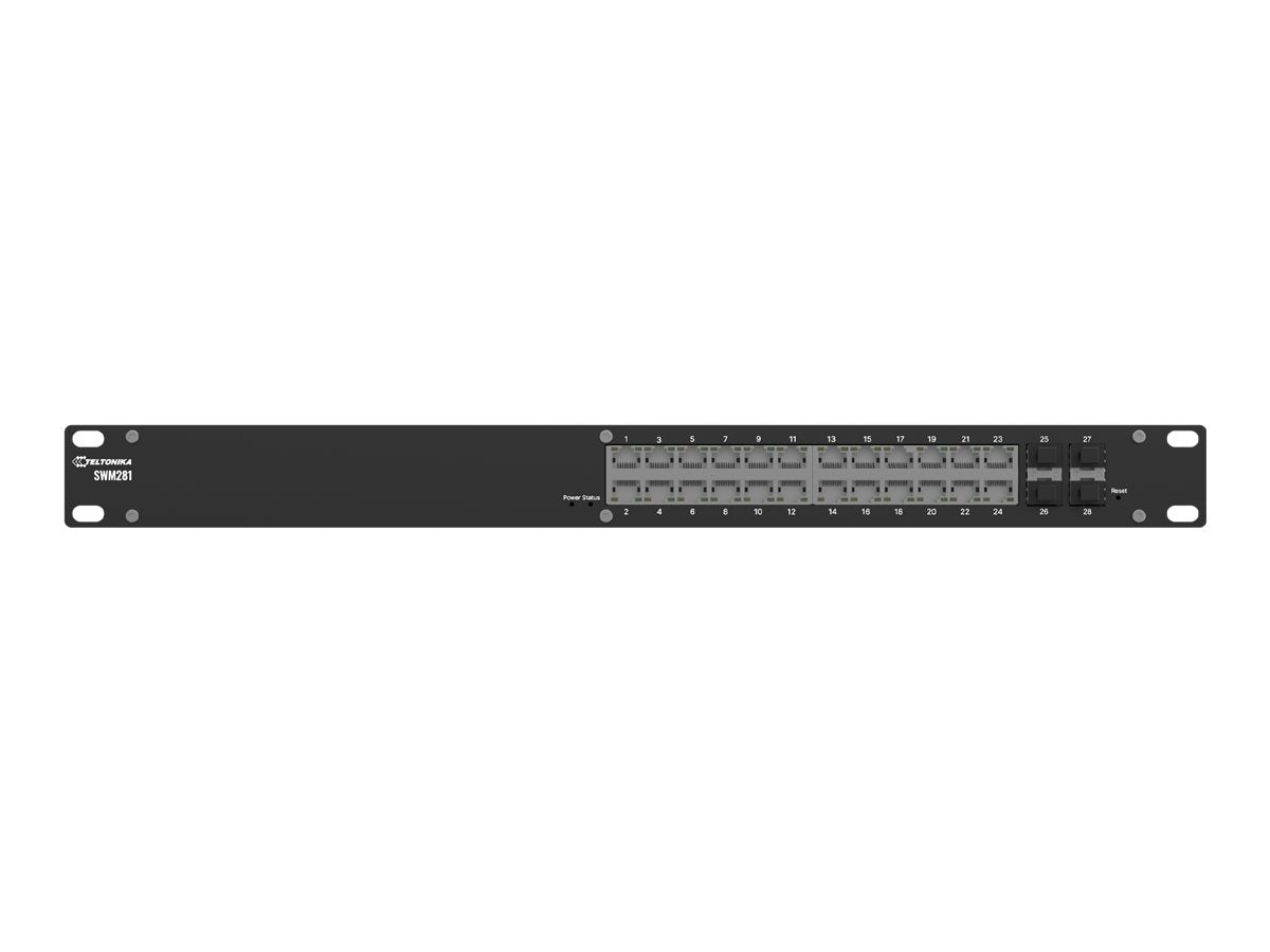 TELTONIKA NETWORKS SWM281 Profinet L2+ Managed Switch Vorderansicht