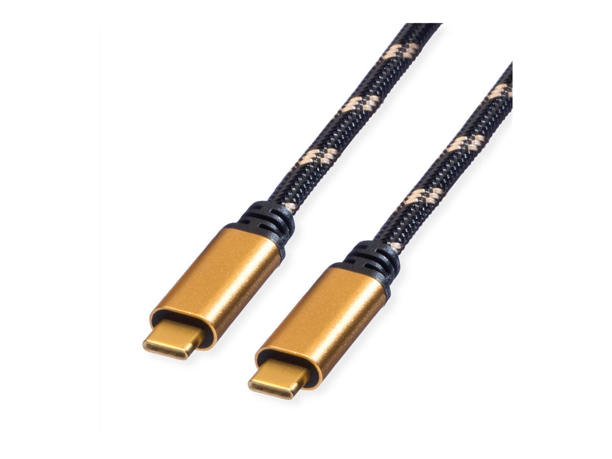 ROLINE GOLD USB4 Gen3x2 Kabel C-C ST/ST 40Gbit/s 100W schwarz / gold 2m