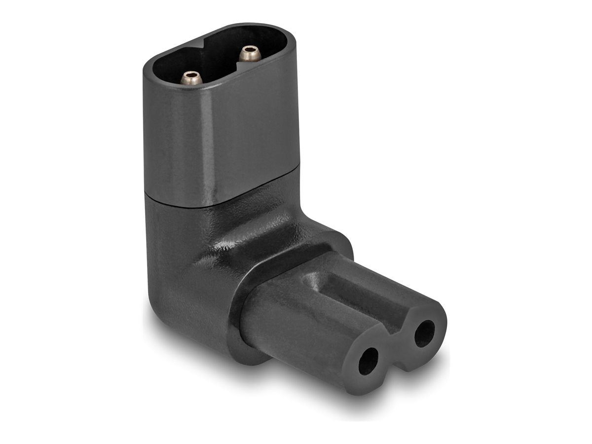 DELOCK Netzadapter IEC 60320 C8 auf C7 Stecker Vorderansicht