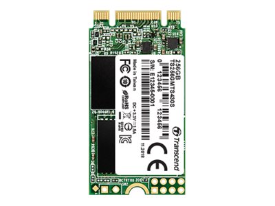 TRANSCEND 256GB M.2 2242 SSD SATA3 B+M Key TLC Vorderansicht