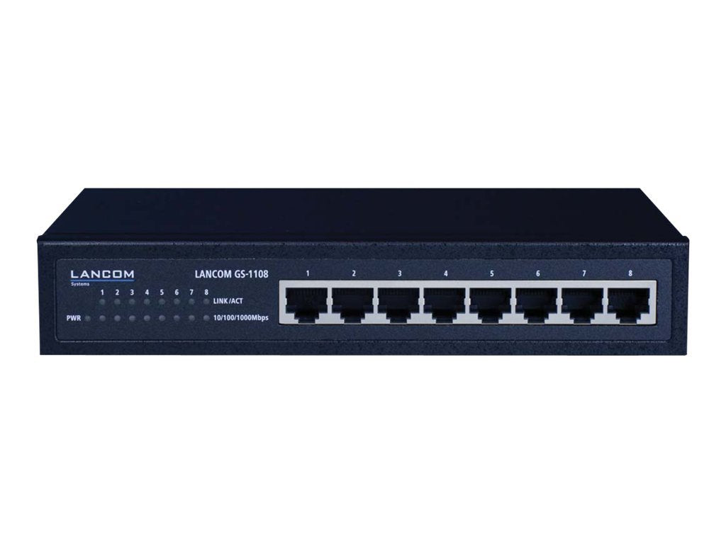 LANCOM GS-1108 Unmanaged Gigabit Ethernet Switch Vorderansicht
