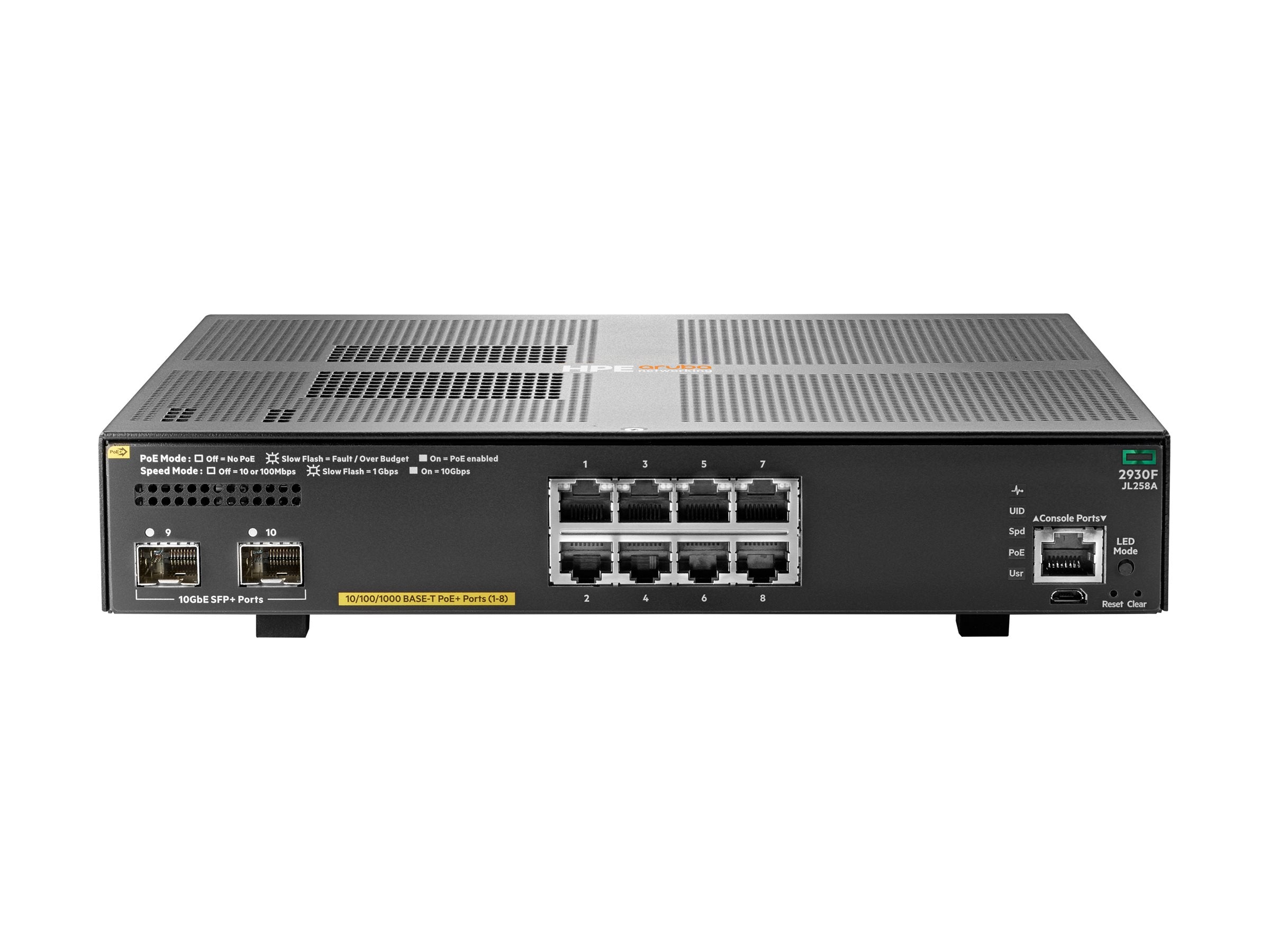 ARUBA HPE Aruba 2930F 8G PoE+ 2SFP+ Switch Detailansicht