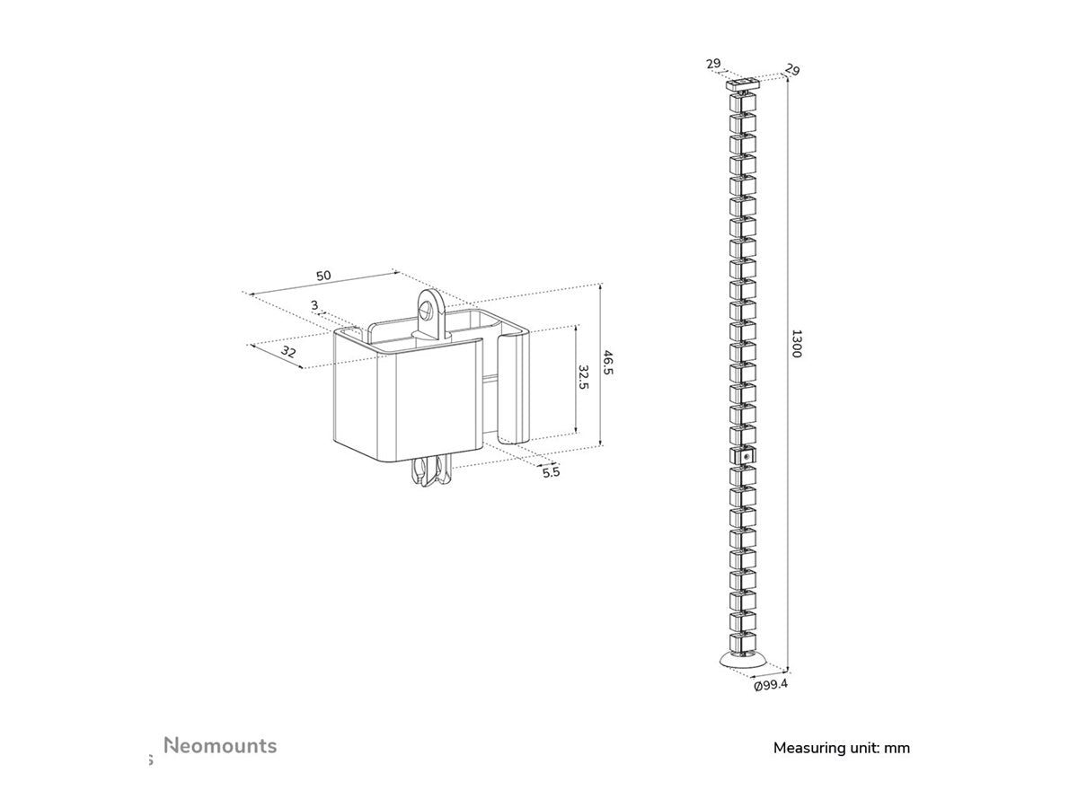 NEOMOUNTS Cable Spine Organizer Verpackung