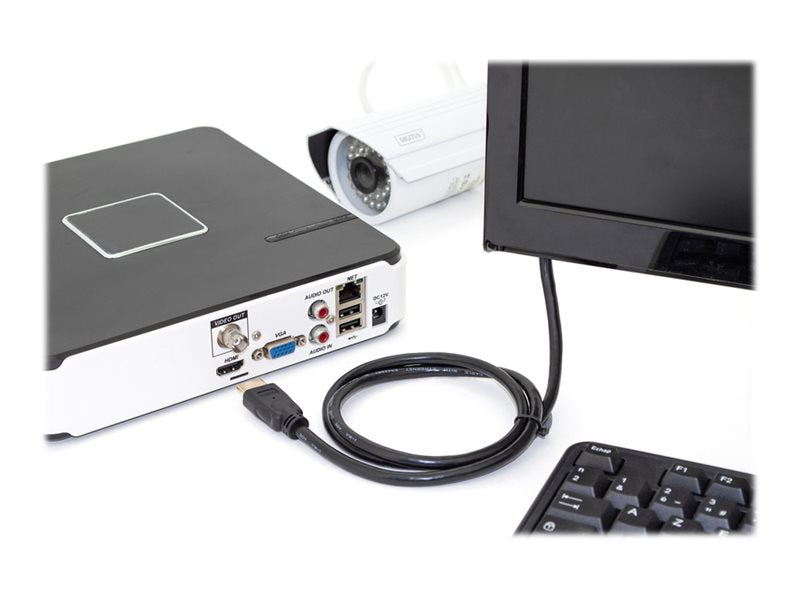 DIGITUS HDMI Premium High Speed Anschlusskabel Typ A St/St 1.0m m/Ethernet Vorderansicht