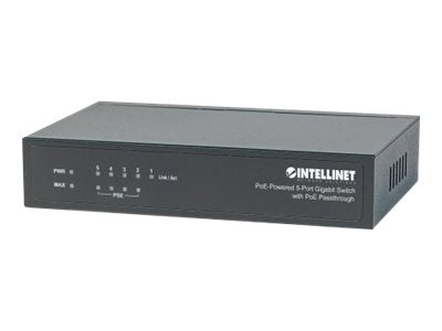 INTELLINET 5-Port PoE+ Gigabit Switch Anschlussansicht