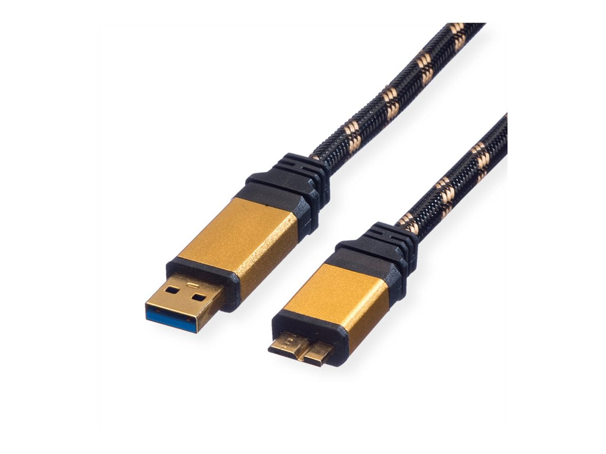 SECOMP ROLINE GOLD USB3.0 Kb A-MicroB ST/ST 0 8 Vorderansicht