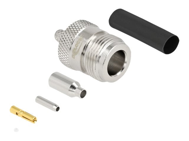 DELOCK N Stecker zum Crimpen RG-174/RG-316 mit passendem Schrumpfschlauch