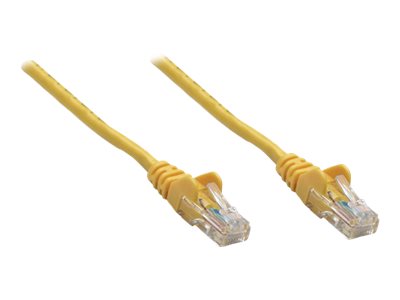 INTELLINET Netzwerkkabel Cat6 S/FTP gelb 0,25m Vorderansicht