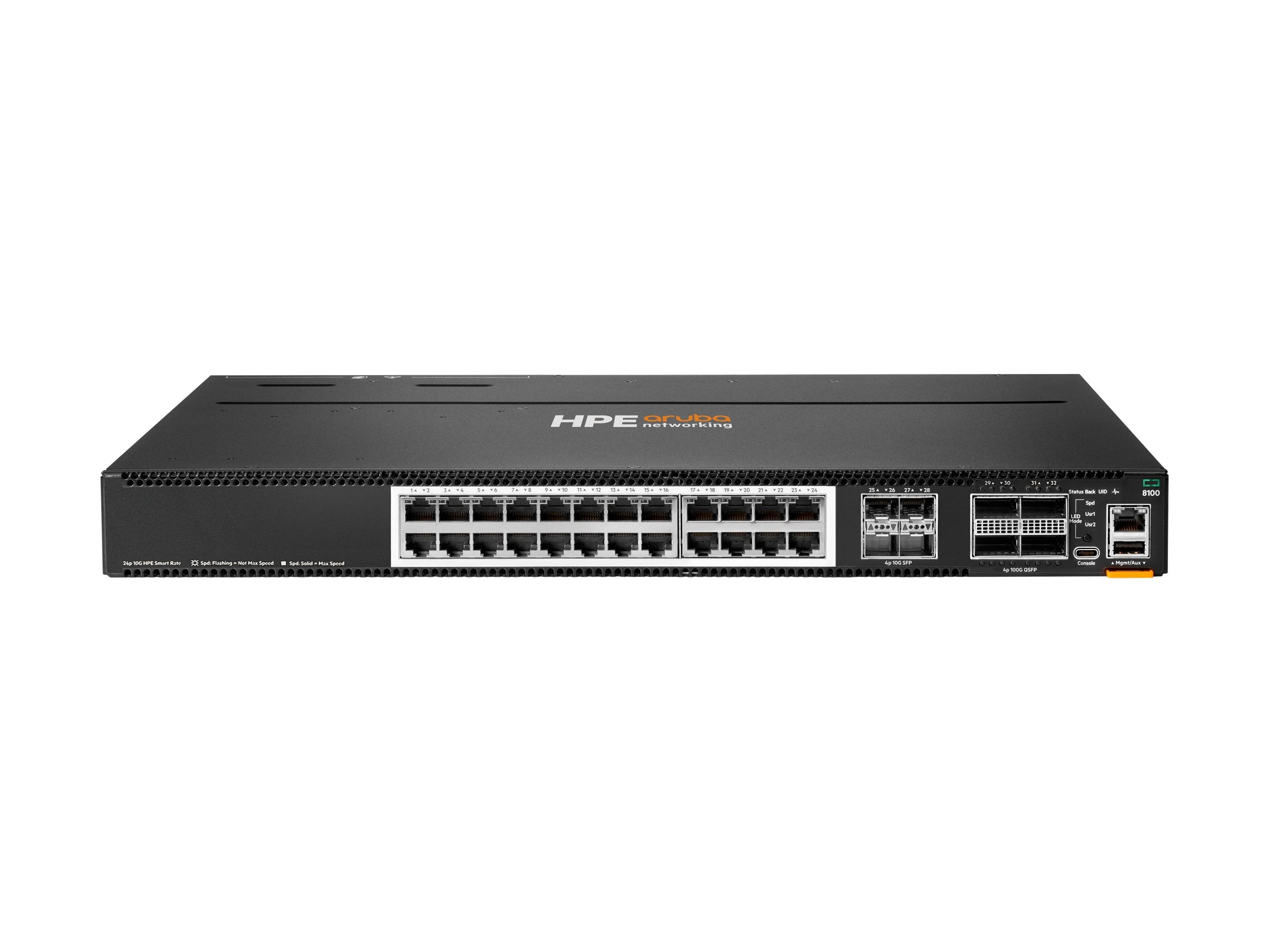 HPE Aruba Networking CX8100 24x10G Base-T 4x10G SFP+ 4x40/100G QSFP28 BF 3Fan 2ACPSU SW Bundle EU en