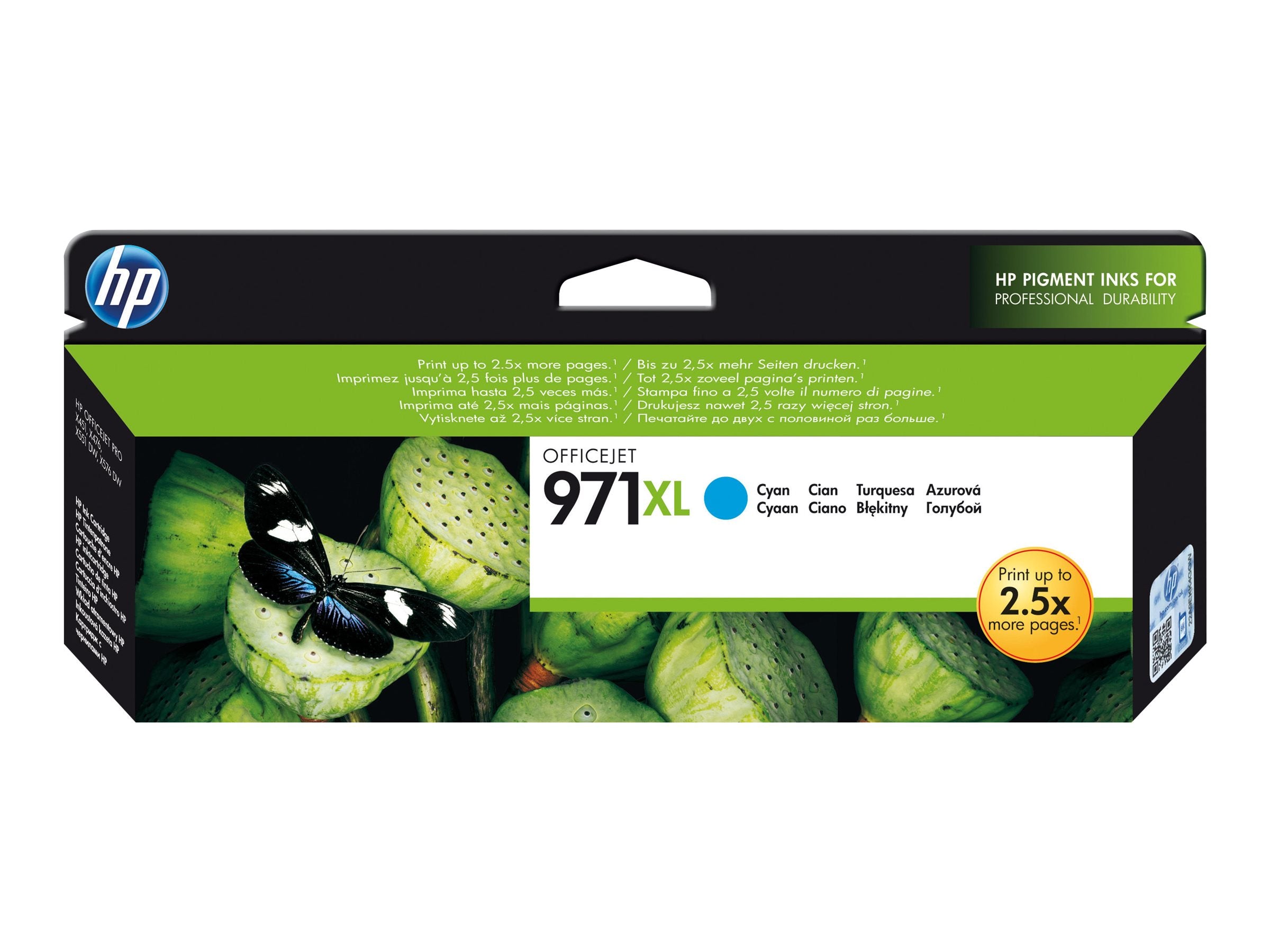 HP 971XL original Ink cartridge CN626A cyan Verpackung