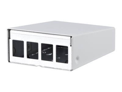 METZ CONNECT Keystone AP-Gehäuse 4 Port reinweiss RAL9010 - Vorderansicht