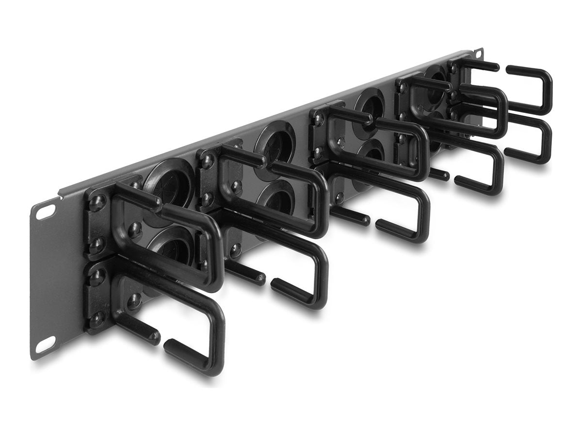 DELOCK 48,26cm 19 Zoll Kabelmanagement Rangierpanel Vorderansicht