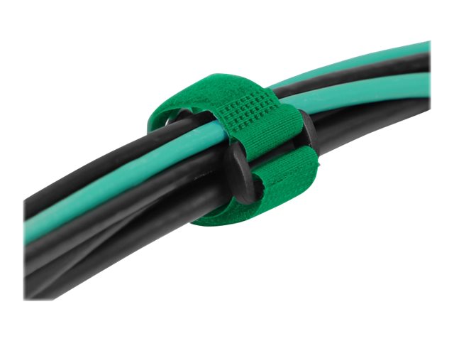 DELOCK Klett-Kabelbinder mit Schlaufe und Befestigungsöse L 150 x B 20mm grün 5 Stück