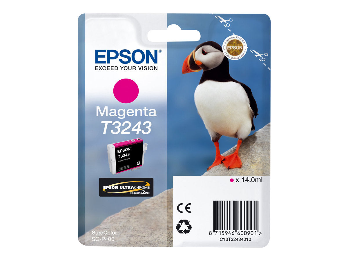 EPSON 5LB T3243 Magenta Tintenpatrone Vorderansicht