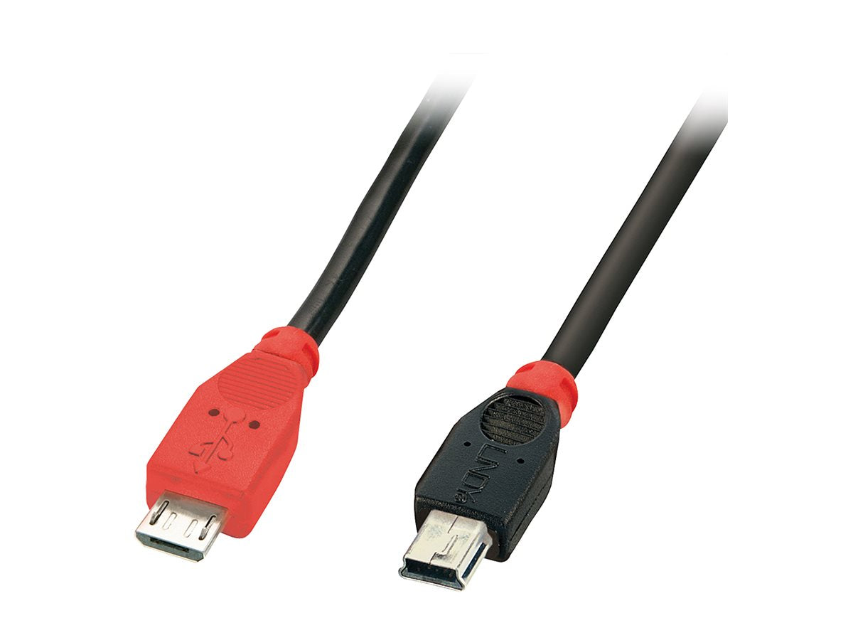 LINDY USB 2.0 Kabel Typ Micro-B / Mini-B OTG 1m Verpackung