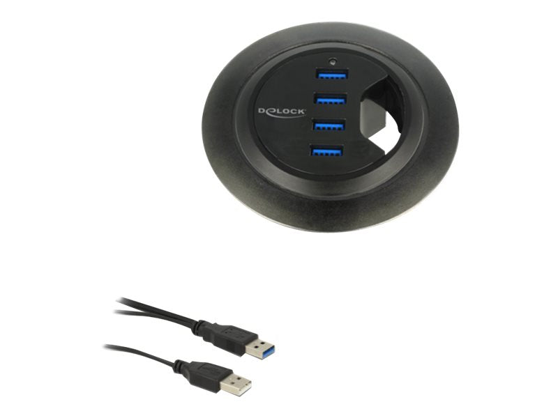 DELOCK Tisch-Hub 4 Port USB 3.0 Vorderansicht
