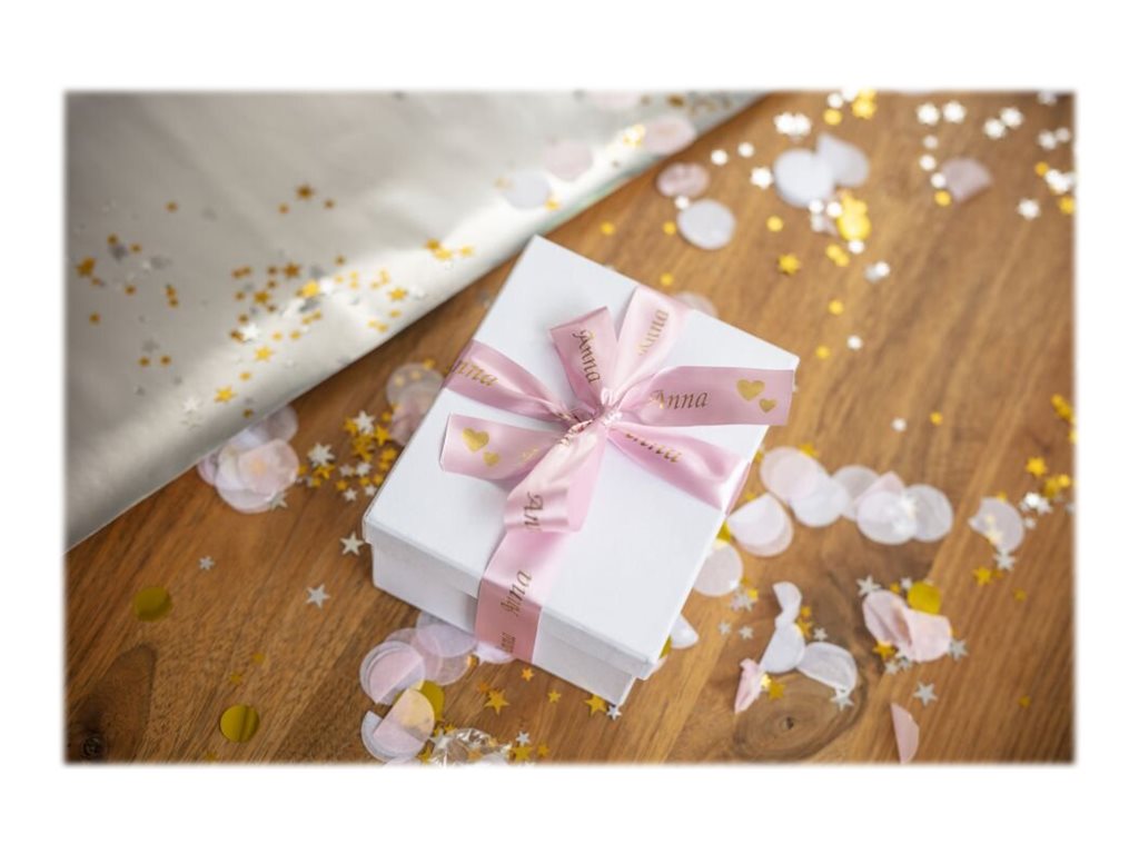 BROTHER P-Touch 24mm white/gold ribbon tape - Anwendung
