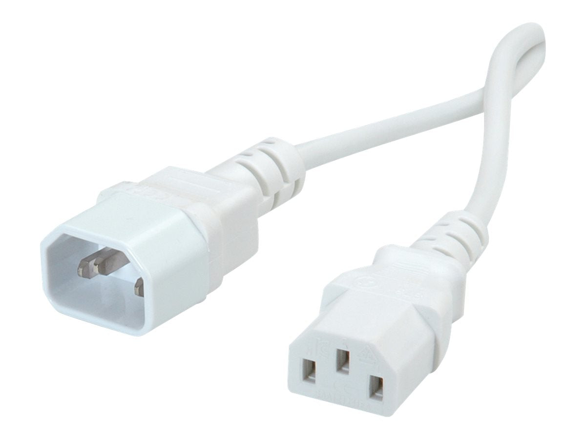 VALUE Apparate-Verbindungskabel IEC 320 C14 - C13 weiss 1,8m Verpackung