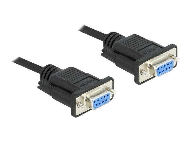 DELOCK Seriell Kabel RS-232 Sub-D9 Buchse zu Buchse Nullmodem 1m - Vorderansicht