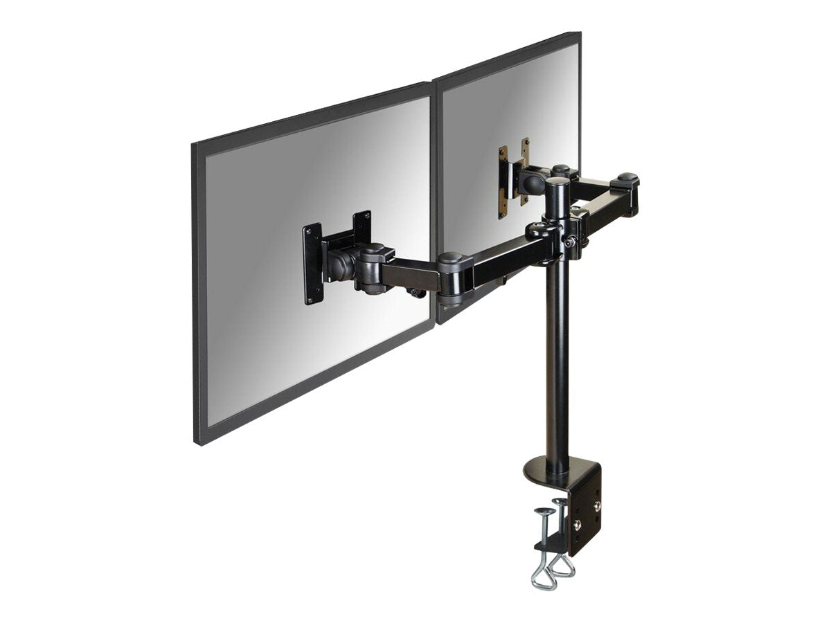 NEOMOUNTS DeskMount 2x25,4-66,04cm 2x10-26Zoll 12 kg Clamp Black Vorderansicht