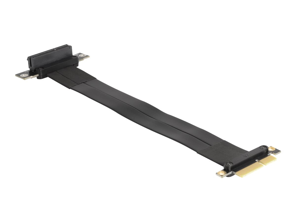 DELOCK Riser Karte PCI Express x4 Stecker zu x4 Slot 90 gewinkelt mit Kabel 30cm - Vorderansicht