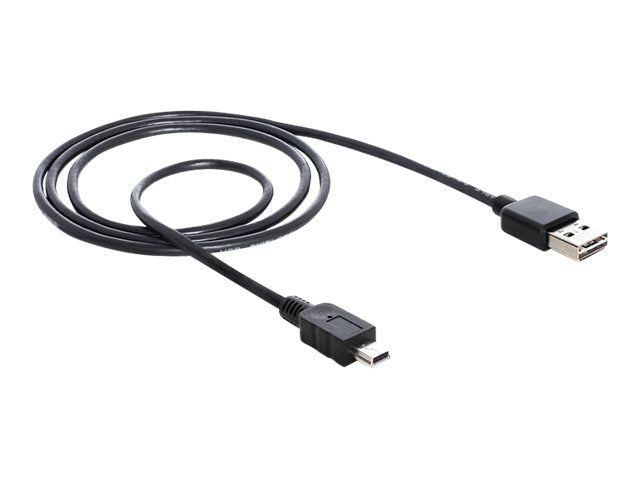 DELOCK Kabel EASY USB 2.0-A > Mini USB 5Pin Stecker/Stecker 1 m - Vorderansicht