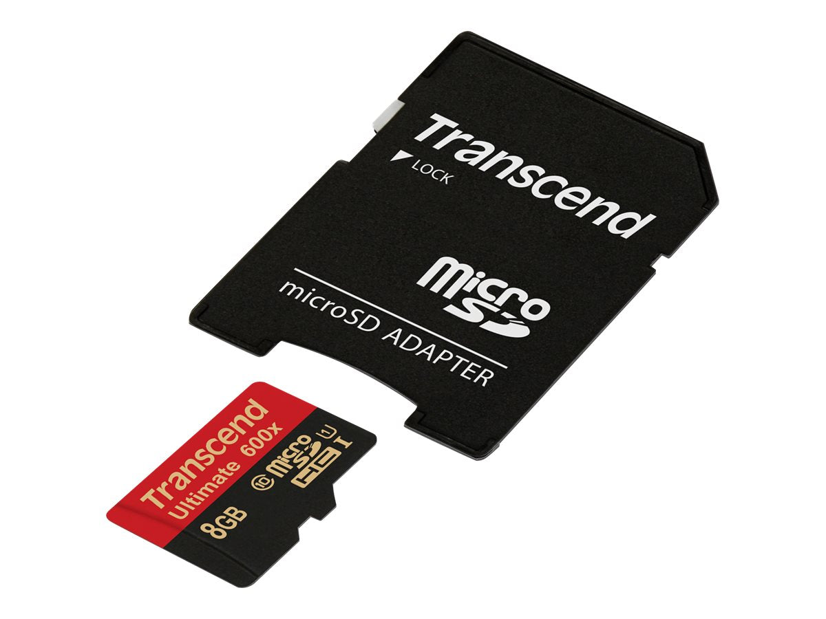 TRANSCEND Ultimate 8GB microSDHC UHS-I Vorderansicht