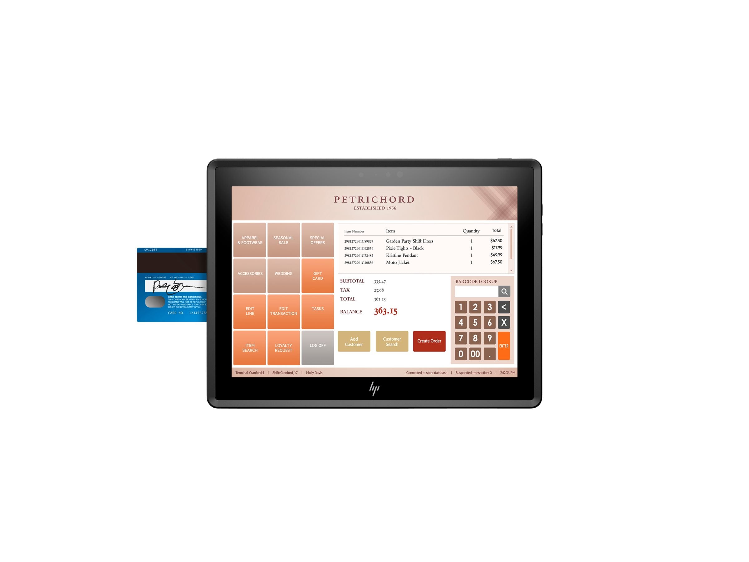 HP Engage Go 10 Case mit Handgelenksgurt