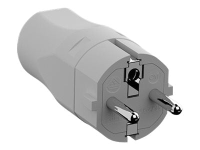 BACHMANN Schutzkontaktstecker CEE 7/7 grau Vorderansicht