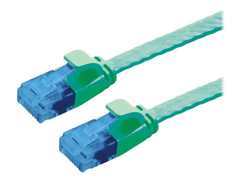 VALUE Patchkabel Kat.6A Class EA UTP extra-flach grün 1m - Vorderansicht